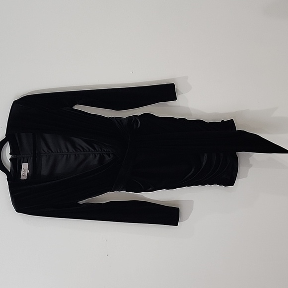 House Of CB Pascale Black Velvet Mini Dress - Picture 2 of 12